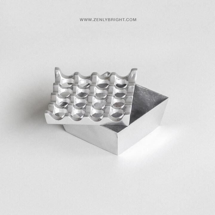 ashtray-square-16-holes-silver-aluminium-craft-bali-indonesia